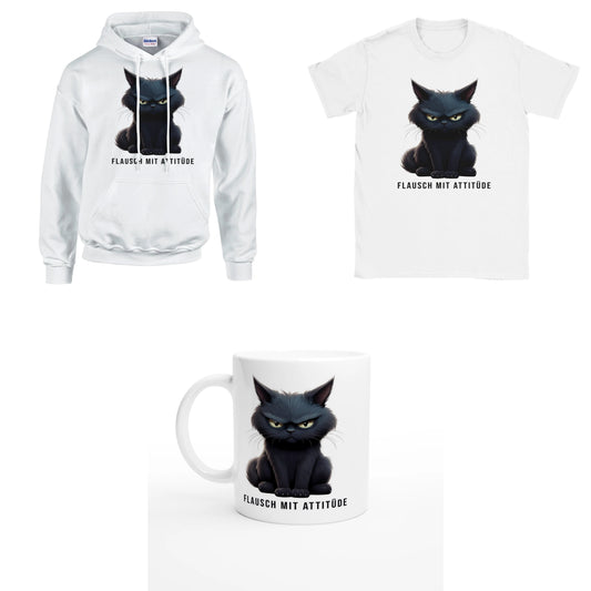 Bundle - Flausch mit Attitüde - T-Shirt, Hoodie & Tasse