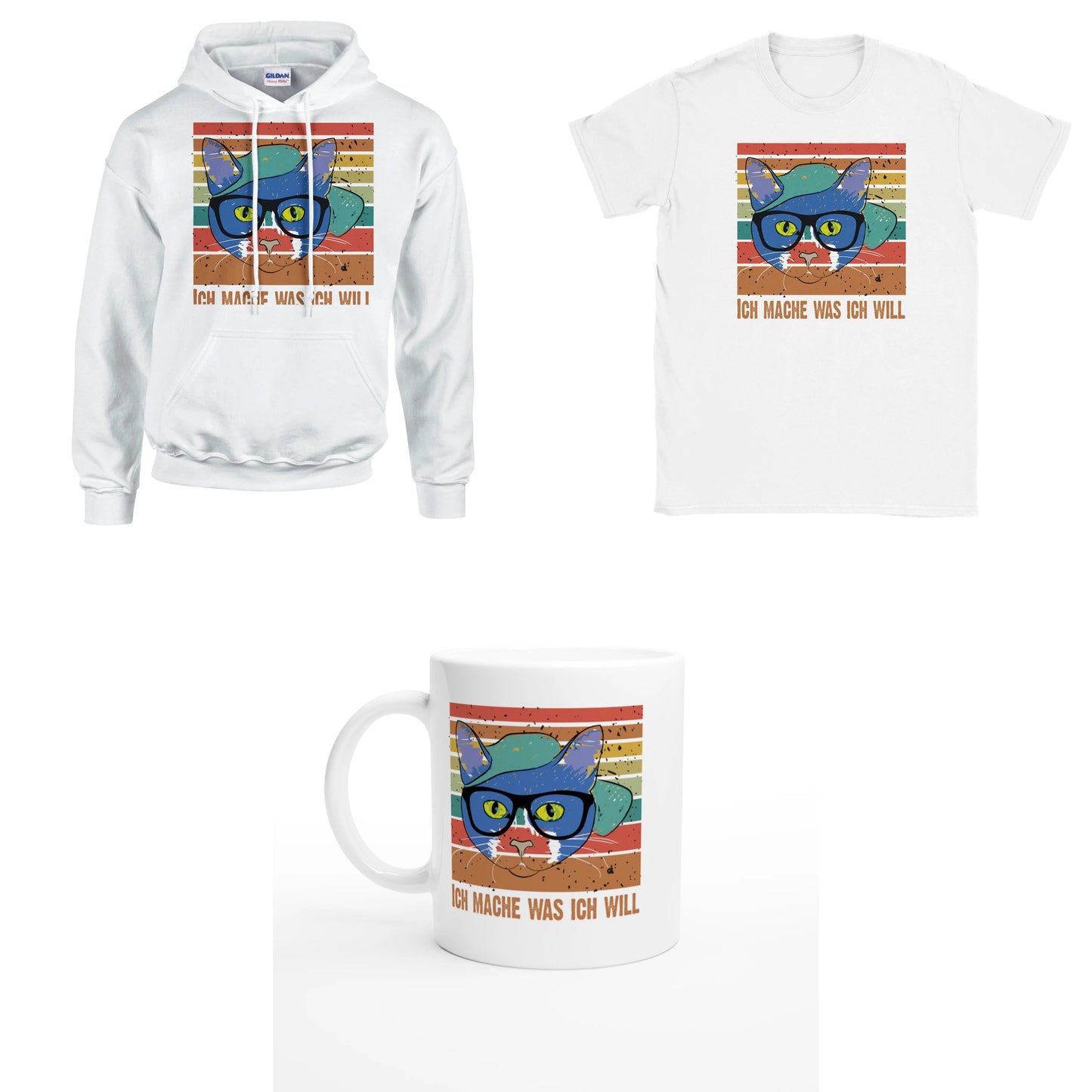 Bundle - Ich mache was ich will - T-Shirt, Hoodie & Tasse