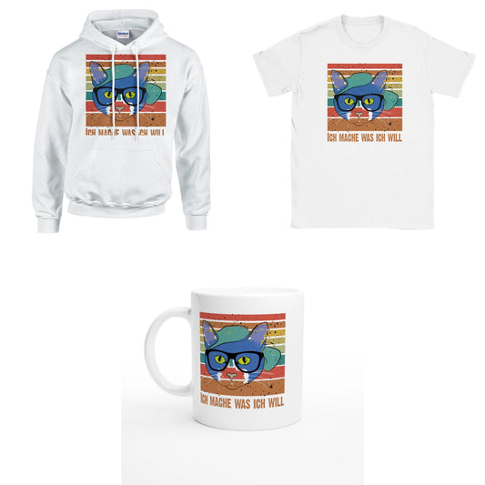 Bundle - Ich mache was ich will - T-Shirt, Hoodie & Tasse