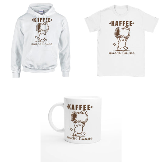 Bundle - Kaffee macht Laune - T-Shirt, Hoodie & Tasse