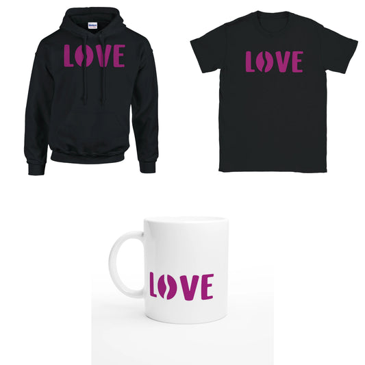 Bundle - LOVE - T-Shirt, Hoodie & Tasse