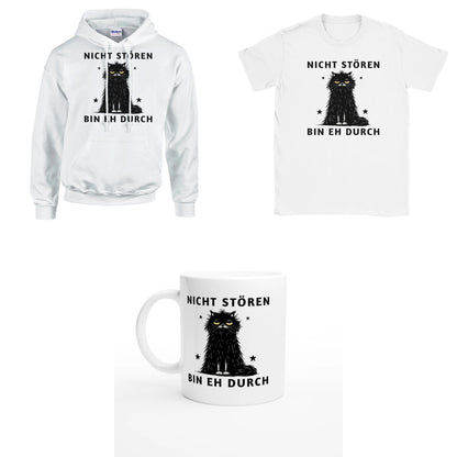 Bundle - Nicht stören - Bin eh durch - T-Shirt, Hoodie & Tasse