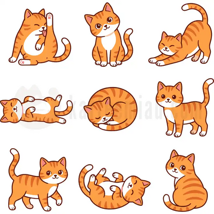 Design Vorschau 9 orange Katzen