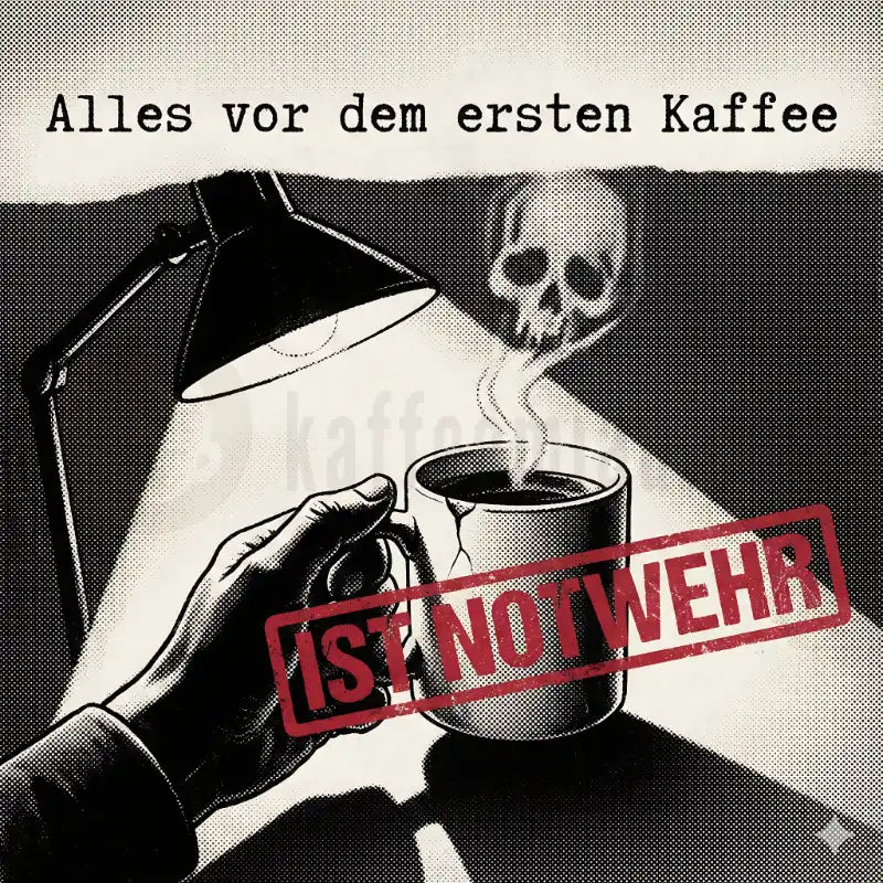 Design Vorschau Alles vor dem ersten Kaffee ist Notwehr
