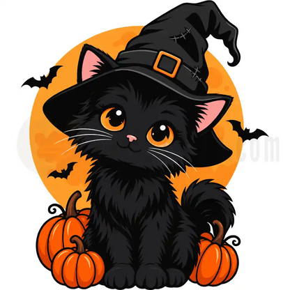 Design Vorschau Black Cat And Pumpkins