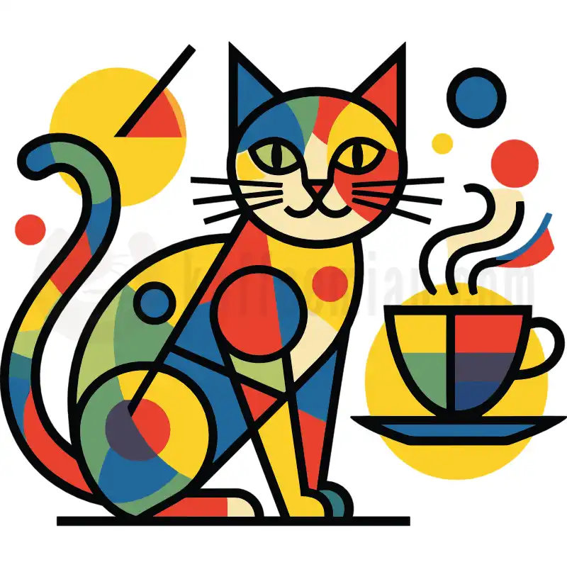 Design Vorschau Britto Katze mit Kaffee