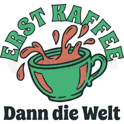 Design Vorschau Erst Kaffee - Dann die Welt