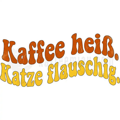 Design Vorschau Kaffee heiß. Katze flauschig.