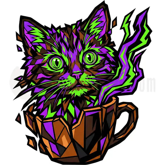 Design Vorschau Katze im Kaffee