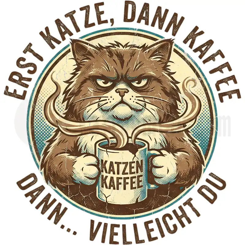 Design Vorschau Katze Kaffee Du