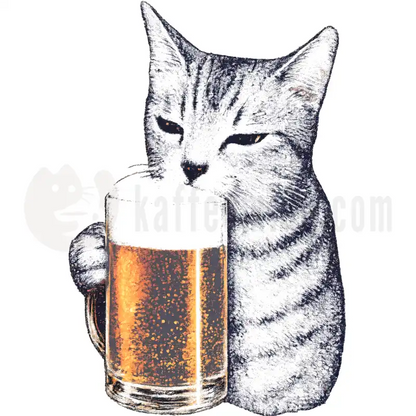 Design Vorschau Katze trinkt Bier