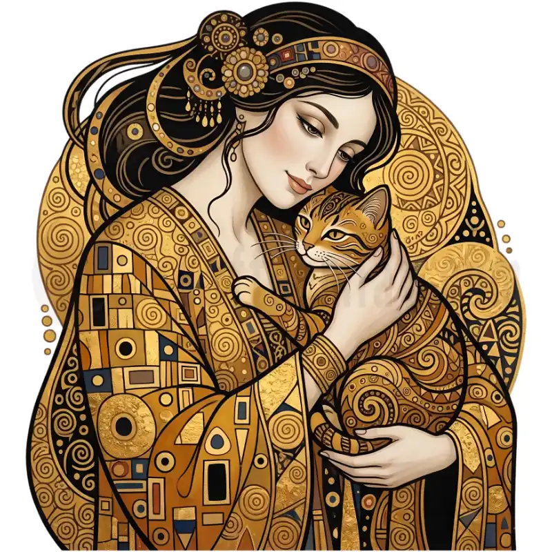 Design Vorschau Klimt Cat Lady