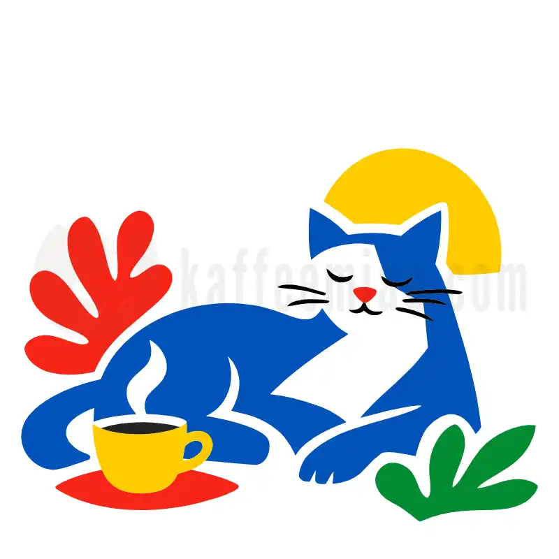 Design Vorschau Matisse Katze mit Kaffee