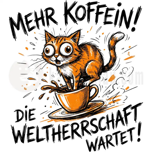 Design Vorschau Mehr Koffein - Weltherrschaft wartet