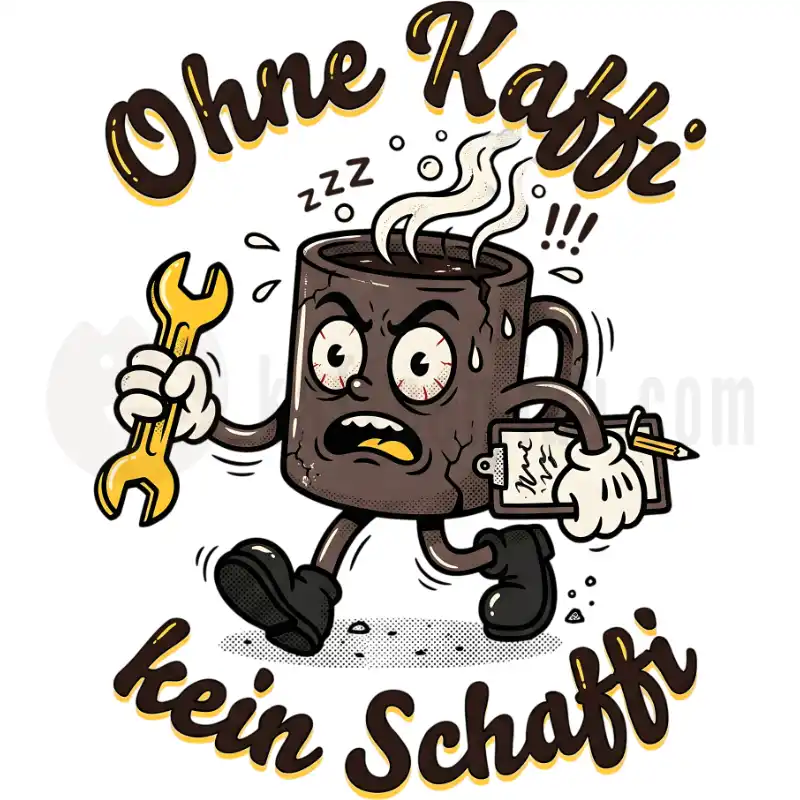Design Vorschau Ohne Kaffi, kein Schaffi