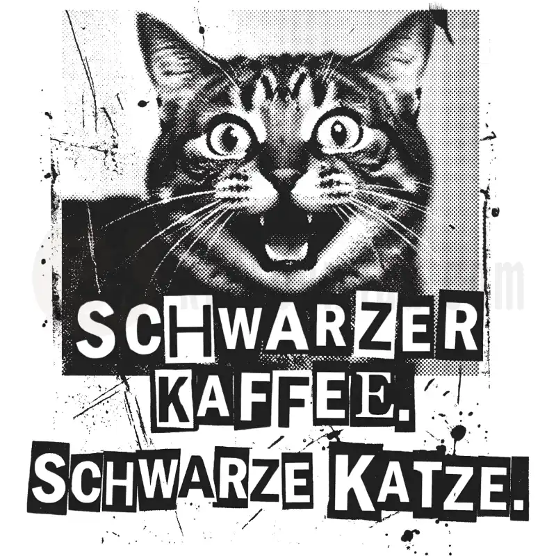 Design Vorschau Schwarzer Kaffee - Schwarze Katze