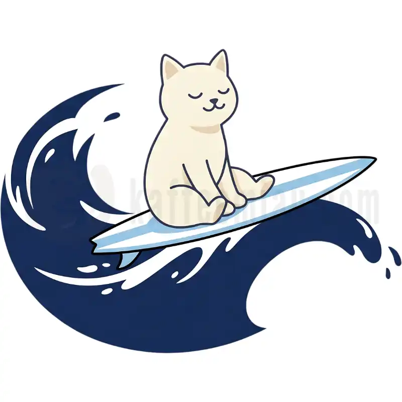 Design Vorschau Surfing Cat