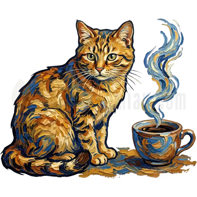 Design Vorschau Van Gogh Cat