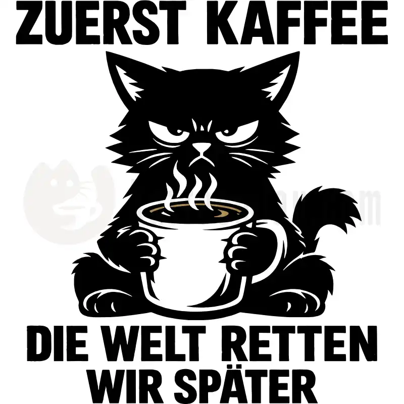 Design Vorschau Zuerst Kaffee. Die Welt retten wir später.