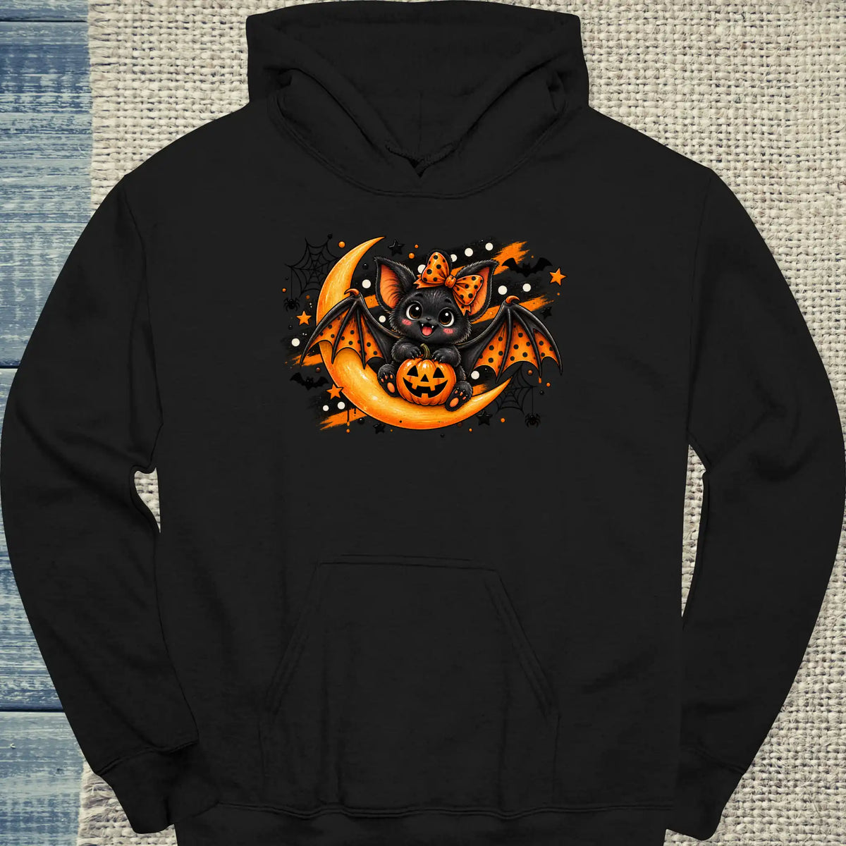 Hoodie - BatCat - Unisex - Katze Schwarz