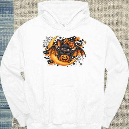 Hoodie - BatCat - Unisex - Katze Weiß