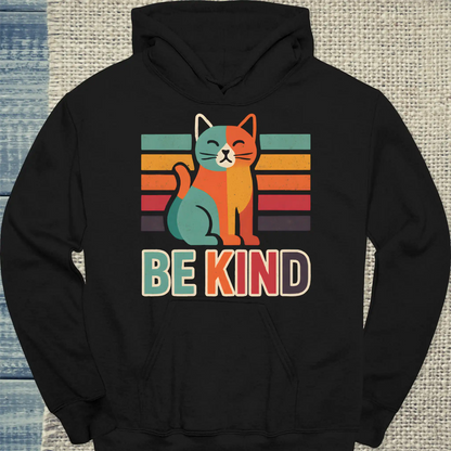 Hoodie - Be Kind - Katze - Unisex - Katze Schwarz