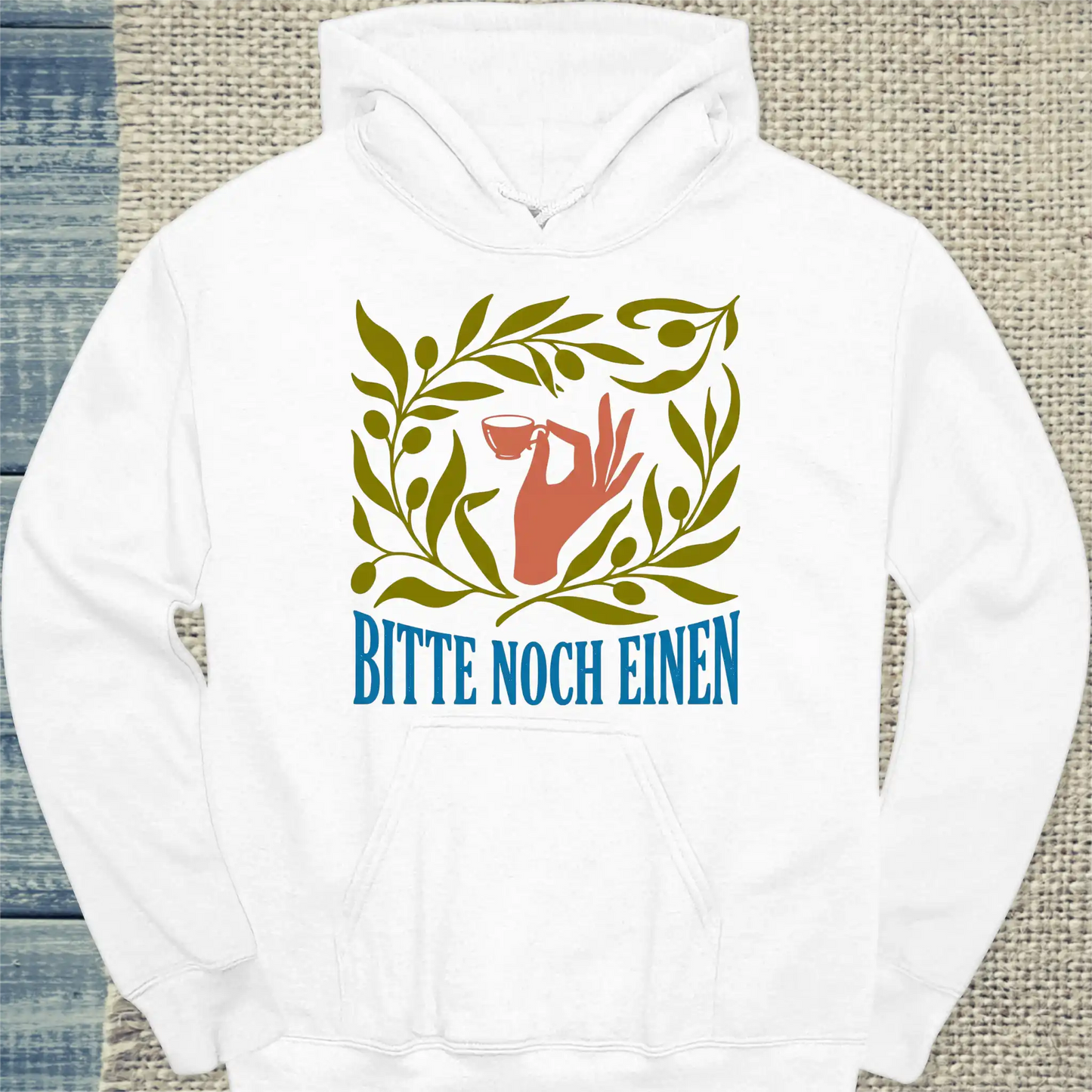 Hoodie - Bitte noch einen - Unisex - Kaffee Weiß