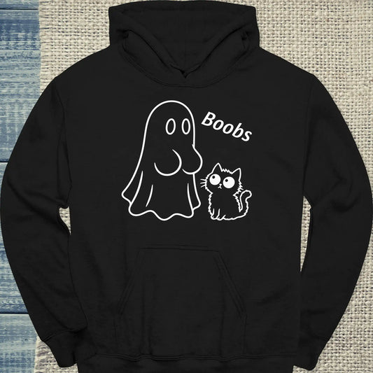 Hoodie - Boobs - Unisex - Katze, Halloween Schwarz