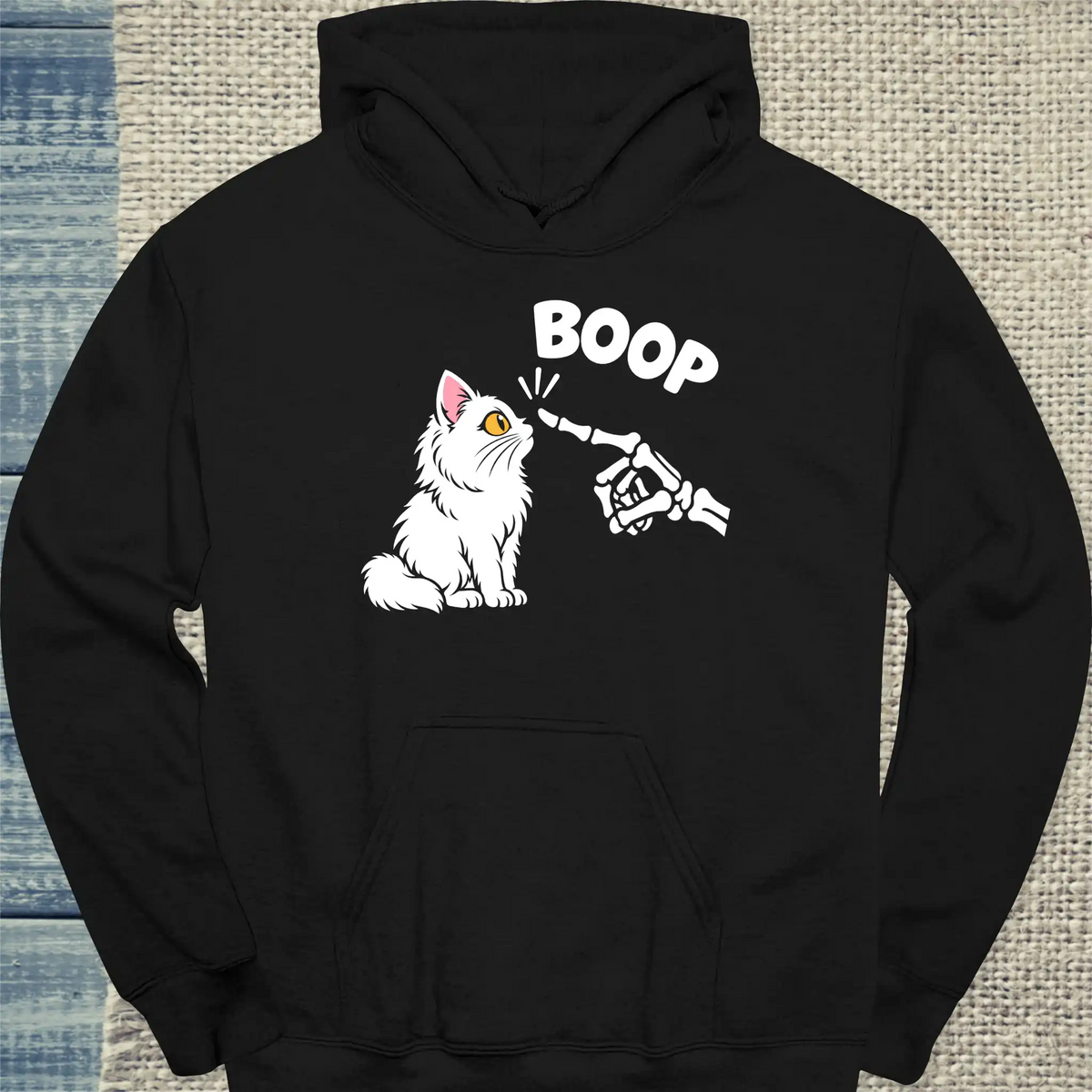 Hoodie - Boop - Unisex - Katze, Halloween Schwarz