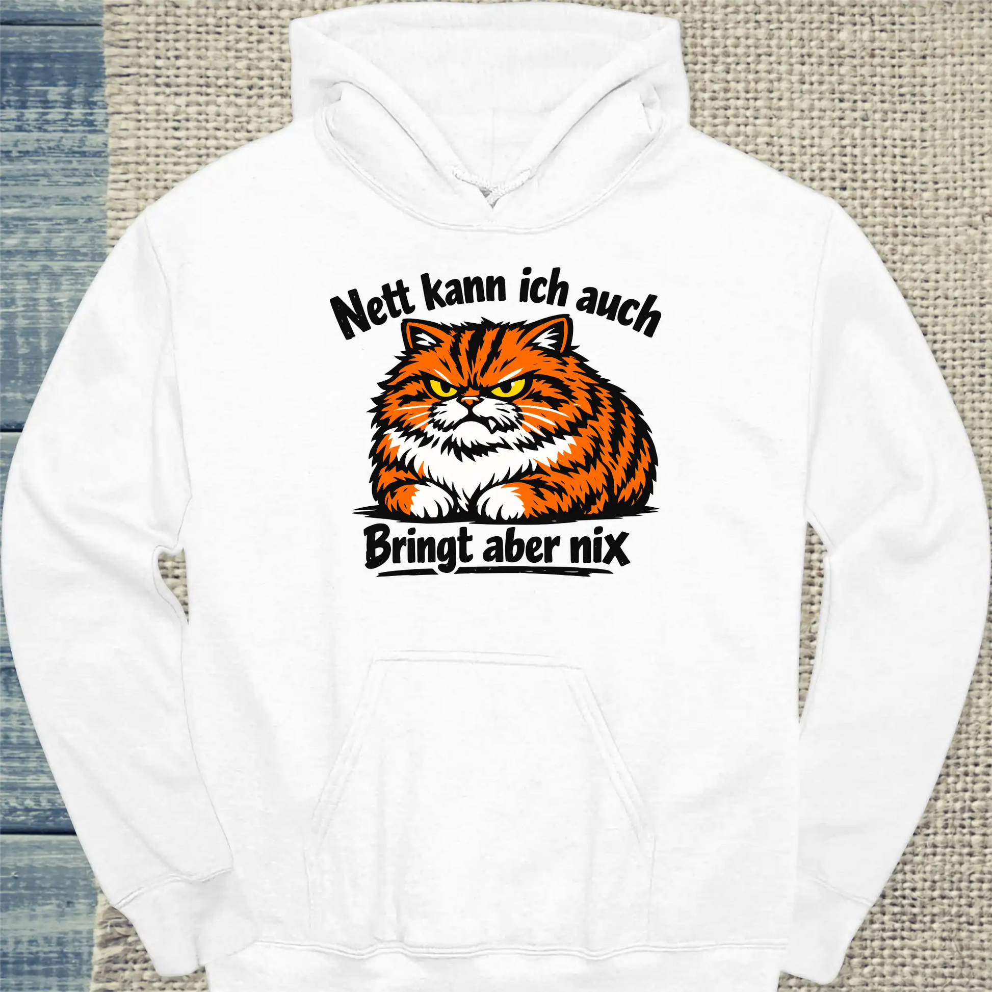 Hoodie - Bringt aber nix - Unisex - Katze Weiß