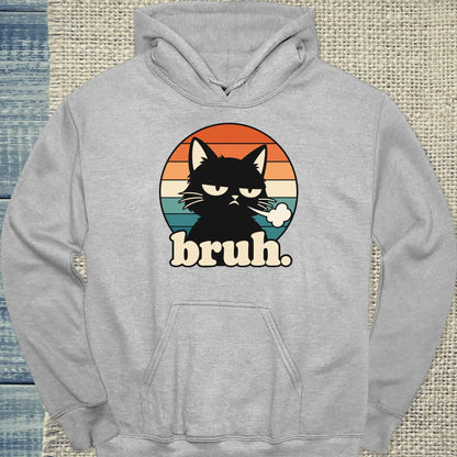 Hoodie - bruh. - Unisex - Katze Grau