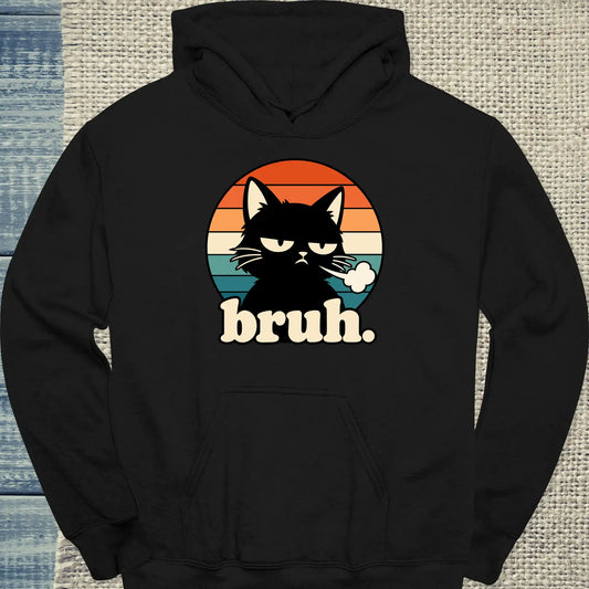 Hoodie - bruh. - Unisex - Katze Schwarz
