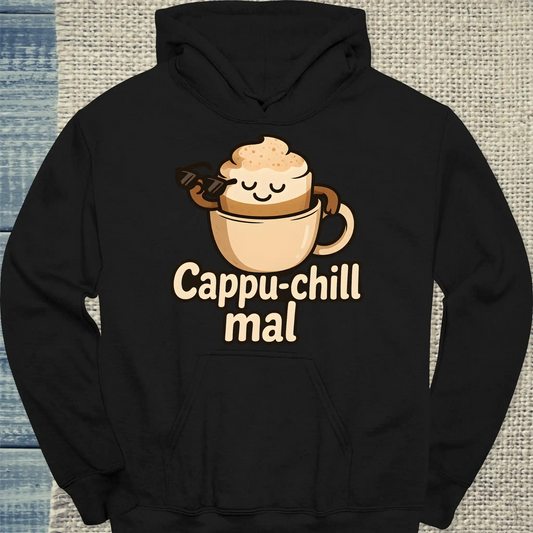 Hoodie - Cappu-chill mal - Unisex - Kaffee Schwarz