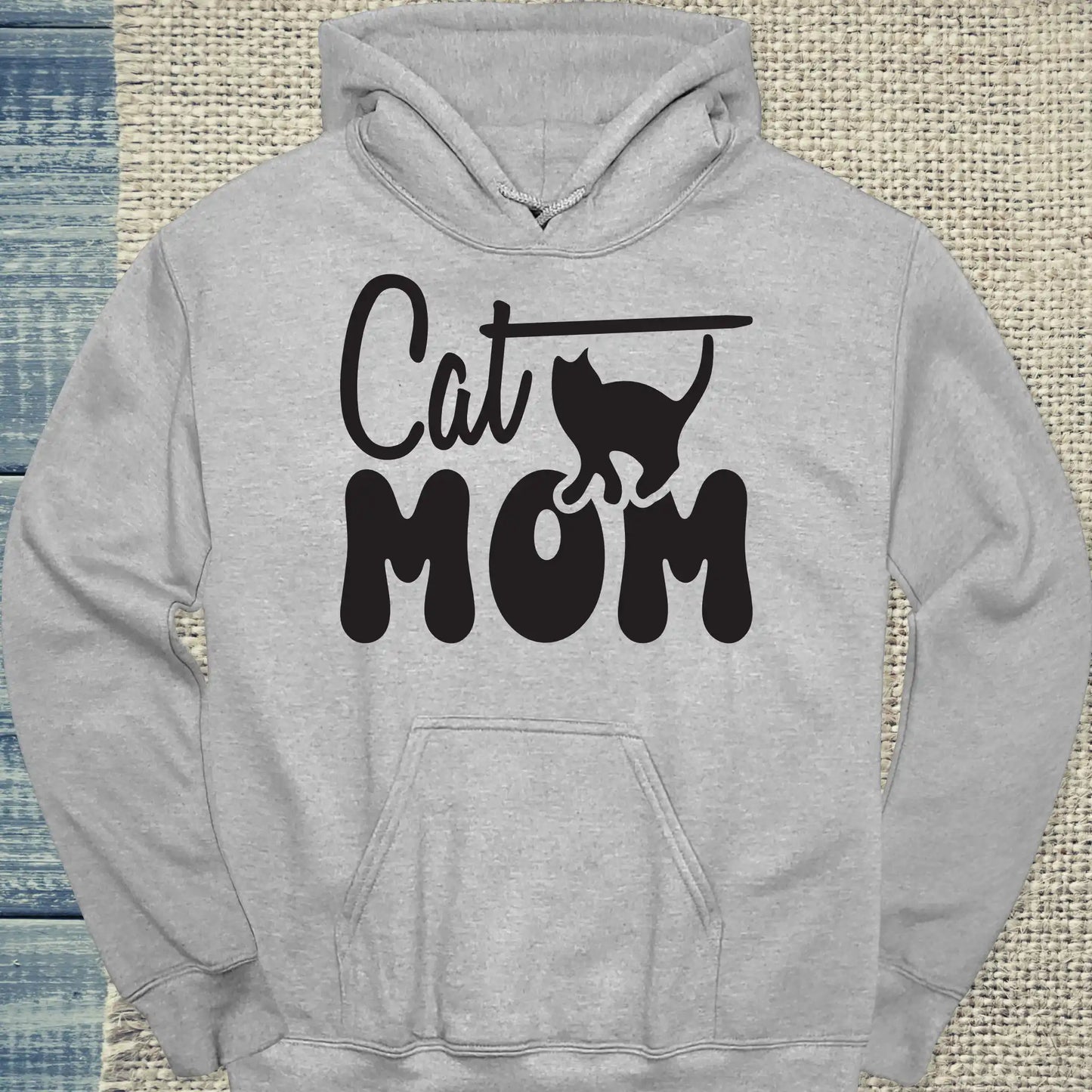 Hoodie - Cat Mom - Unisex - Katze Grau