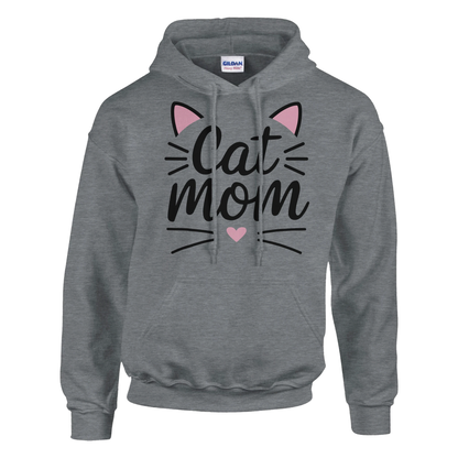 Hoodie - Cat Mom Pink - Unisex - Kaffee, Cat Lady Grau