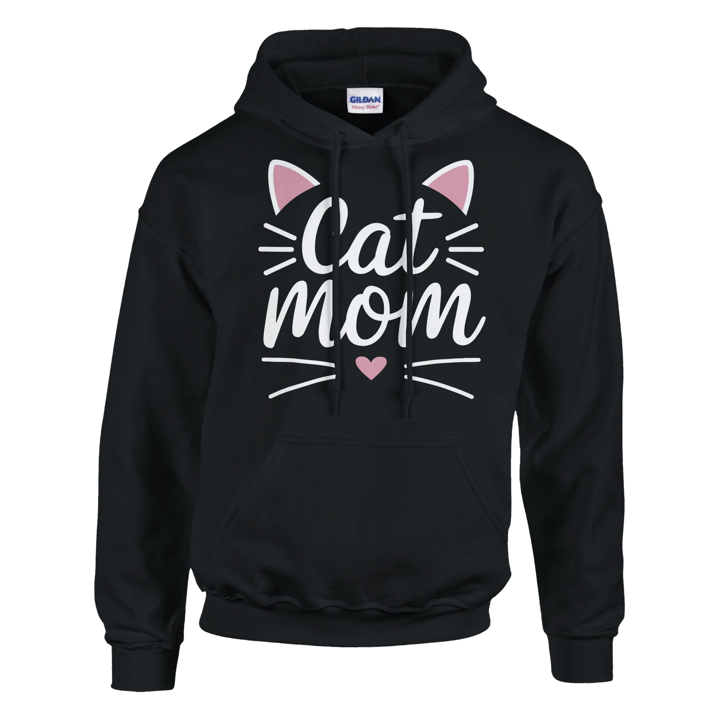 Hoodie - Cat Mom Pink - Unisex - Kaffee, Cat Lady Schwarz