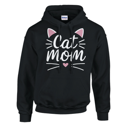 Hoodie - Cat Mom Pink - Unisex - Kaffee, Cat Lady Schwarz