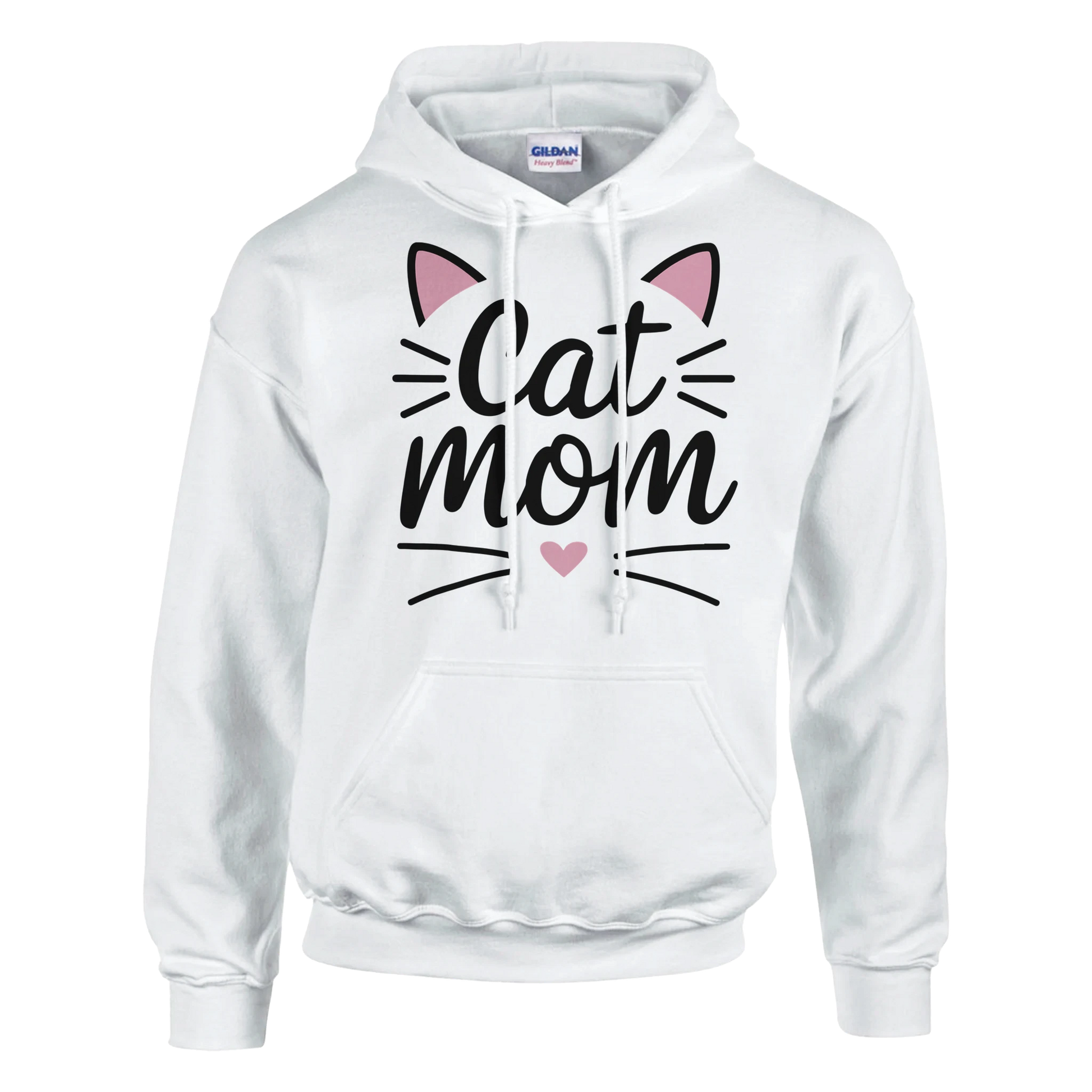 Hoodie - Cat Mom Pink - Unisex - Kaffee, Cat Lady Weiß