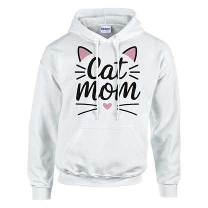 Hoodie - Cat Mom Pink - Unisex - Kaffee, Cat Lady Weiß