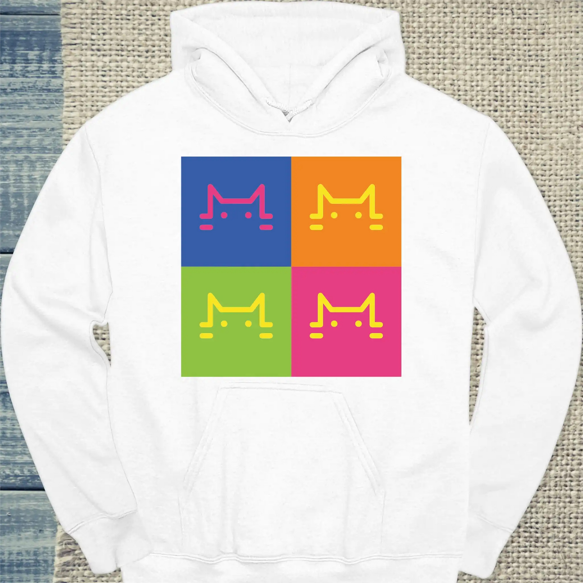 Hoodie - Catified - Unisex - Katze Weiß