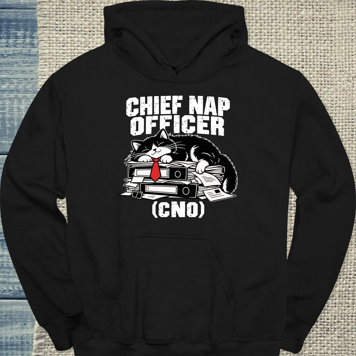 Hoodie - Chief Nap Officer - Unisex - Katze Schwarz