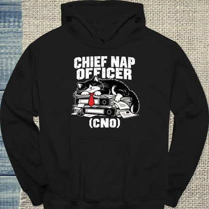 Hoodie - Chief Nap Officer - Unisex - Katze Schwarz