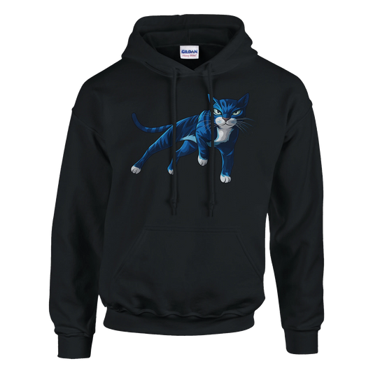 Hoodie - Cool Blue Cat - Unisex - Katze, Cat Guy Schwarz