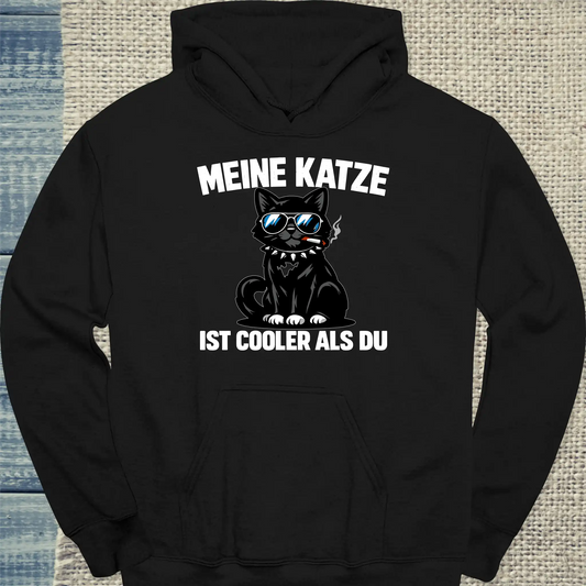 Hoodie - Cooler als du - Unisex - Katze Schwarz