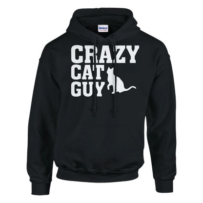 Hoodie - Crazy Cat Guy - Unisex - Kaffee, Cat Guy Schwarz