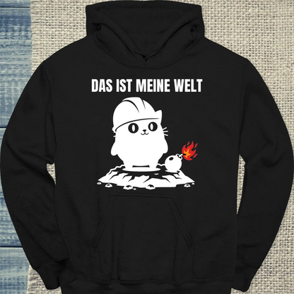 Hoodie - Das ist meine Welt - Unisex - Katze Schwarz