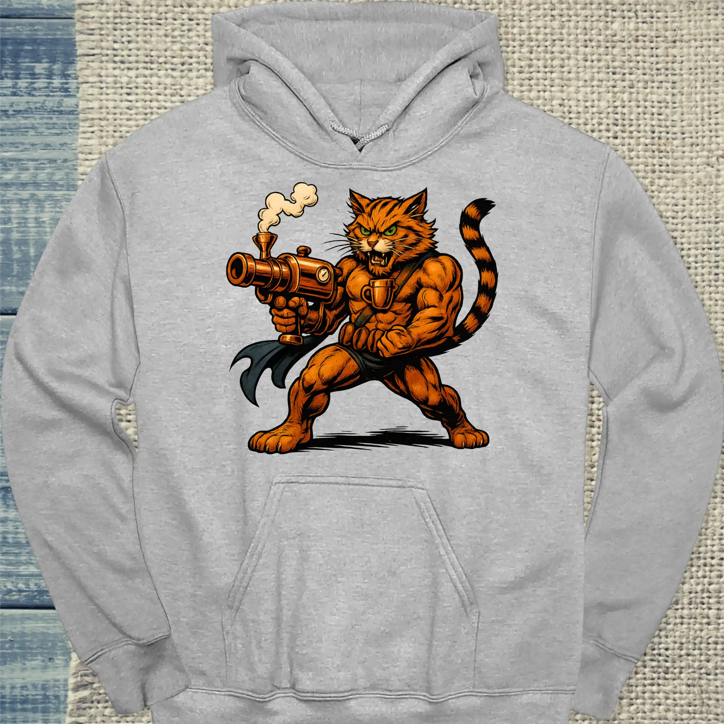 Hoodie - Der Bohnenheld - Superpfoten - Unisex - Superpfoten Grau