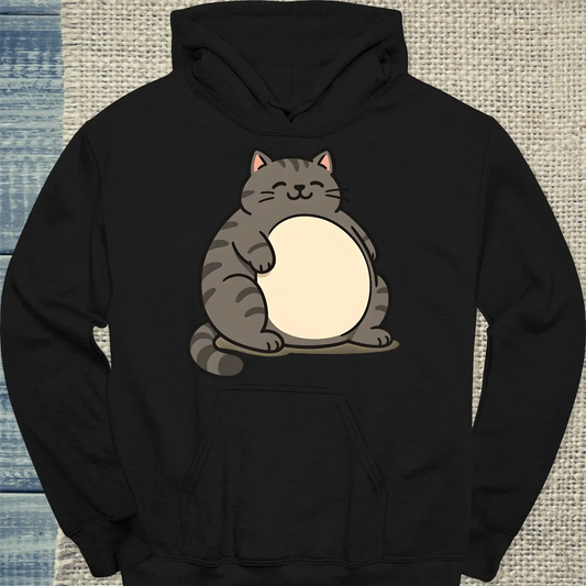 Hoodie - Dicke Katze - Unisex - Katze Schwarz