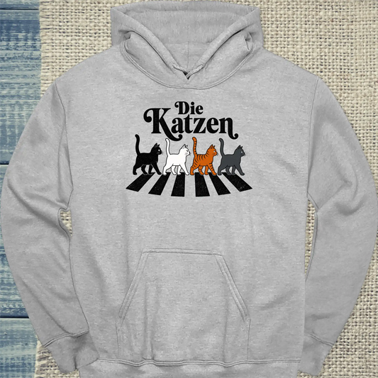 Hoodie - Die Katzen - Unisex - Katze Grau