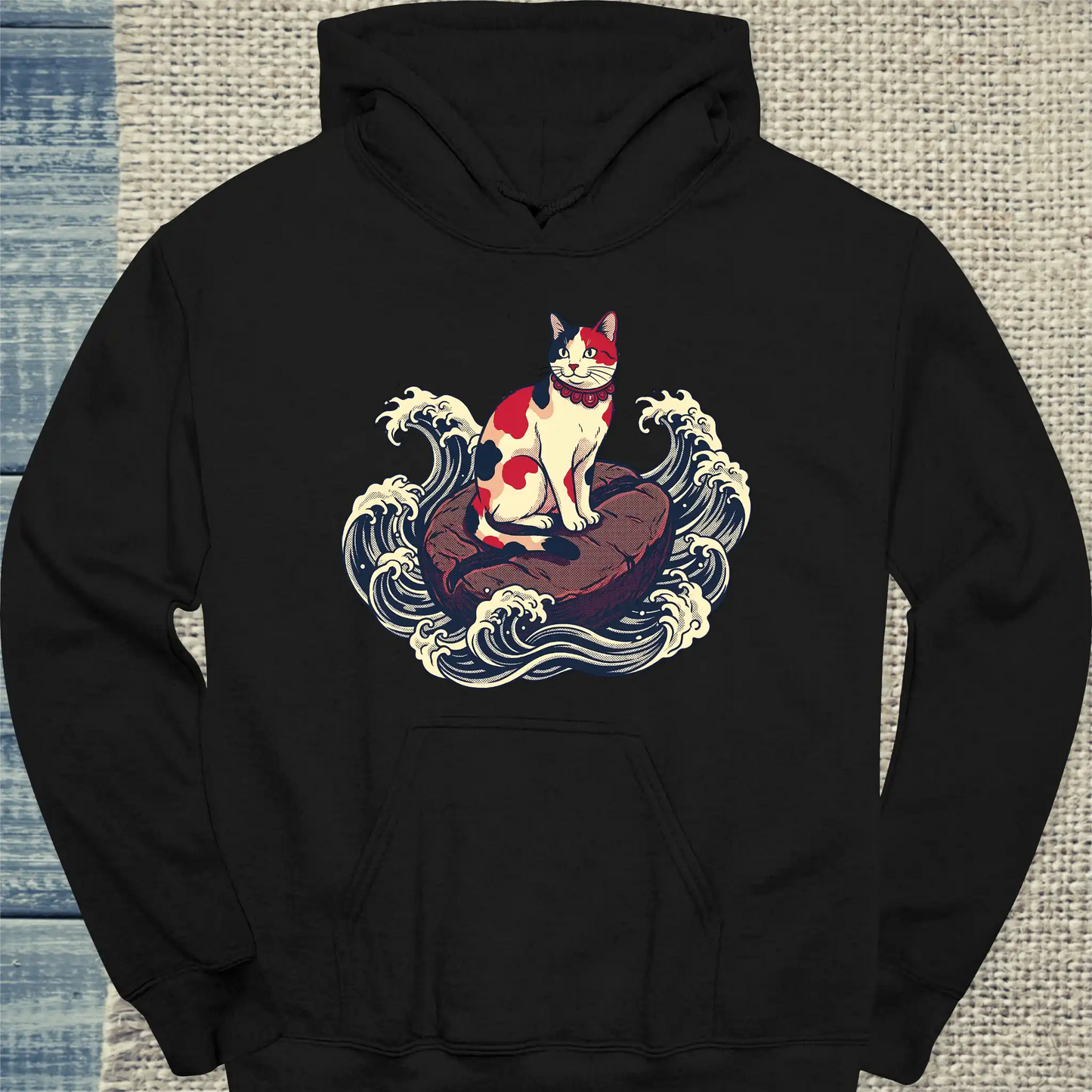 Hoodie - Dream - Unisex - Katze & Kaffee Schwarz